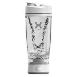 Promixx Original Shaker Bottle - Battery-powered for Smooth Protein Shakes - BPA Free, 20oz Cup (White)