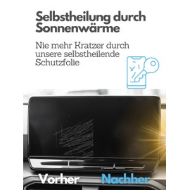 DISSKIN® Screen Protector for Cupra Formentor and Seat Leon with 10 Inch Display - Self-Healing by Heat, Anti-Fingerprint