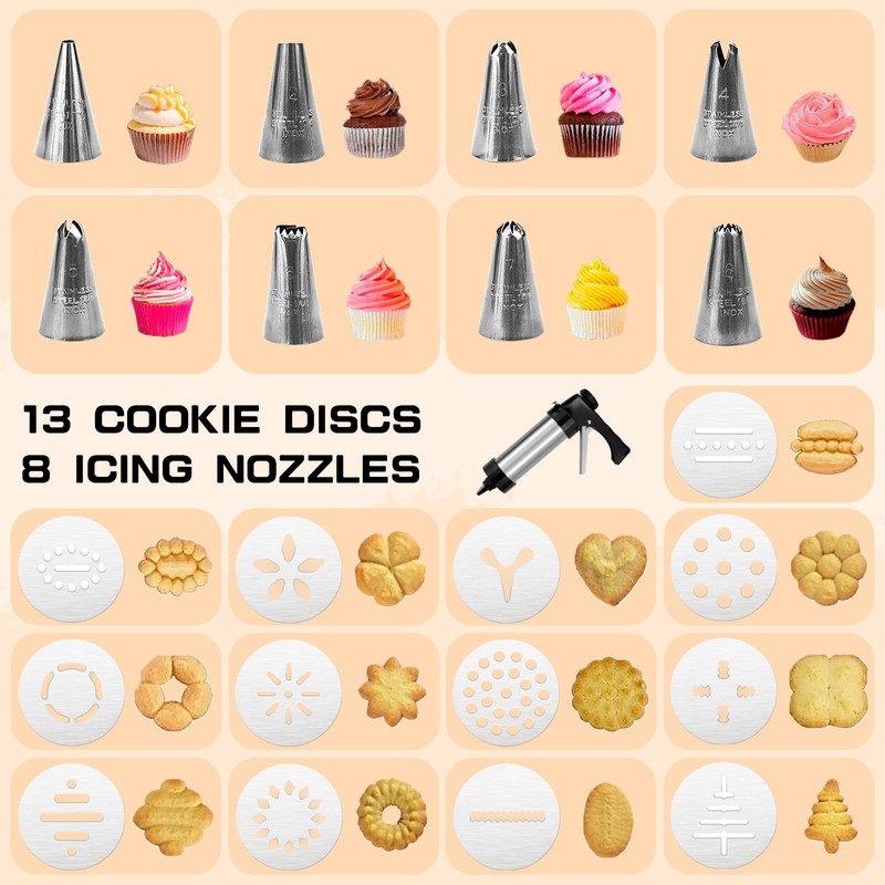 Cookie Press, Cookie Press Gun for Baking, Spritz Cookie Press,