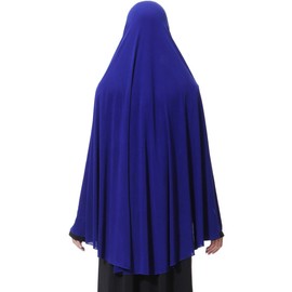 Ababalaya - Bufanda larga para mujer, elegante, modesta, musulmana, islámico, de Ramadán, suave, ligera, de jersey, Zafiro, L