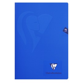 Clairefontaine Mimesys 303162C Stapled Exercise Book DIN A4 21 x 29.7 cm 48 Sheets 90 g Squared Polypropylene Cover Assorted Colours Pack of 1