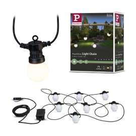 Paulmann 941.65 Outdoor Plug & Shine Light Chain IP 3000 K 7 x 5 lm 24 V 94165 Light Strip Outdoor Light Decorative Lighting Patio Lighting