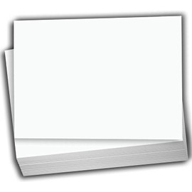 Hamilco White Cardstock Blank Index Flash Note & Post Cards - Flat 5 X 7" Thick Paper 80 lb Card Stock for Printer - 100 Pack