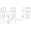 Laguna Brass 3330ABN Mobile Home Two Handle Non-Metallic 4" Shower