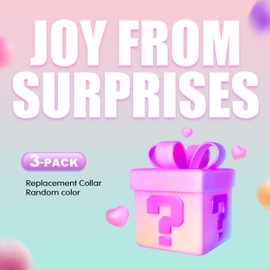 Arctideer 3 Pack Dog Collars Random Color,Lightweight Adjustable for Small Medium Large Dogs,Quick Release Buckle Dog Collar with Durable D-Ring,Large Size