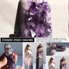 HINATAA Crystal Water Bottle, Removable Healing Natural Quartz Water Bottle,