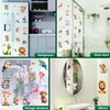 38 Animal Window Stickers, Cute Elephant, Monkey, Bird Window Stickers,