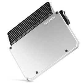 MYSHION Men's Card Holder I Credit Card Holder Men's Credit Card Holder Wallet for 8 Cards I Slim Wallet with Money Clip I Men's Wallet I RFID Protection, Silvery