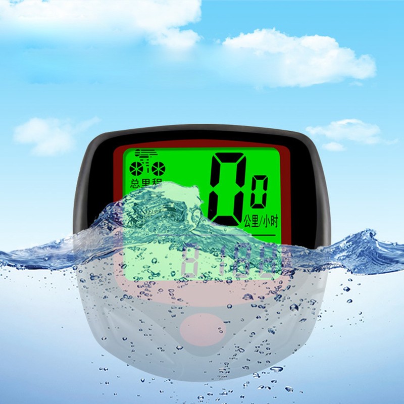 Biking Stopwatch Multifunctional High Accuracy Nightlight Display Cycling Speedometer Odometer