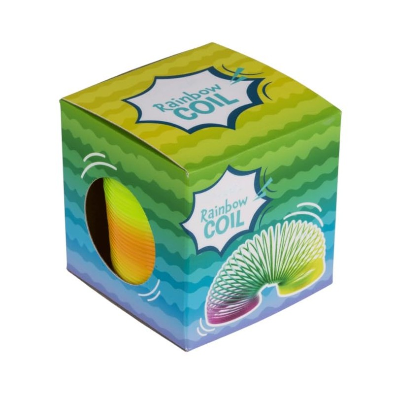 BLUECHOLON Regenbogen-Spirale, 6,5 cm, Kunststofffeder mit Farbverlauf, Geschenkset