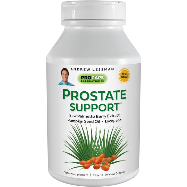 ANDREW LESSMAN Prostate Support Supplement for Men's Health, 180 Softgels, No Additives - Saw Palmetto for Men, Pumpkin Seed Oil, Lycopene & Omega-3 for Prostate Health, Urinary & Bladder Function
