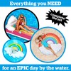 BigMouth Inc. Giant Rainbow Lounge Pool Float, Thick Vinyl Raft,