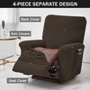 CONRUSER Stretch Recliner Chair Covers, 4-Piece Soft Sofa Cover Thick