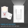2 Pack Illuminated Light Switch,Paddle Rocker Wall Switch with LED