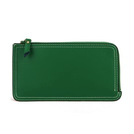 AMgrocery Women's Long Wallet, Thin, Slim, Lightweight, Large Capacity, L-Shaped Zipper, Popular, Coin Purse, Long Wallet, Bottle Green,