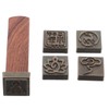 VICASKY Chinese Calligraphy Seal Set Wood Stamp with Zen Cloud