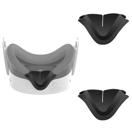 NUHFUFA 2 PCS VR Headset Soft Light Blocking Nose Pad Fits for Quest 3S, Anti-Leakage Light Protective Nose Guard Silicone Blackout Cover Cushion VR Accessories