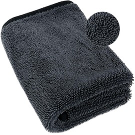 Microfiber Towels for Cars Drying Extra Large Super Absorbent Cleaning Cloth Auto Detailing Ultra Soft, Lint-Free, Streak-Free 600GSM, 24'' x 35'', 1 Pack
