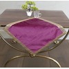 Indian Consigners Solid Pink/Purple Velvet Cloth With Golden Shinny Border,
