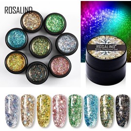 IMGDD Reflective Gel Nail Polish, Diamond Nail Glitter, Holographic Nail Polish, Nail Art DIY Manicure Salon, DIY Nail Design, Nail Art Gifts for Girls Women (A534)