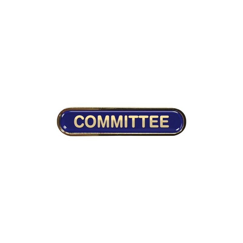 Committee Gel Domed Blue School Bar Badge