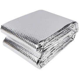 winemana Window Insulation Roll, 59IN x 8FT Reflective Heat Shield Bubble Film, Double-Sided Aluminum Foil Insulation, Weatherproof Garage Door Cover for Windows, RV, Basement, Winter & Summer