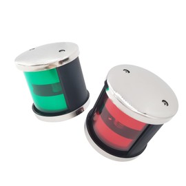 ISURE MARINE Boat Led Lights，Boat Yacht Red & Green LED Navigation Side Bow Lights Stainless Steel,Navigation Lights For Boats
