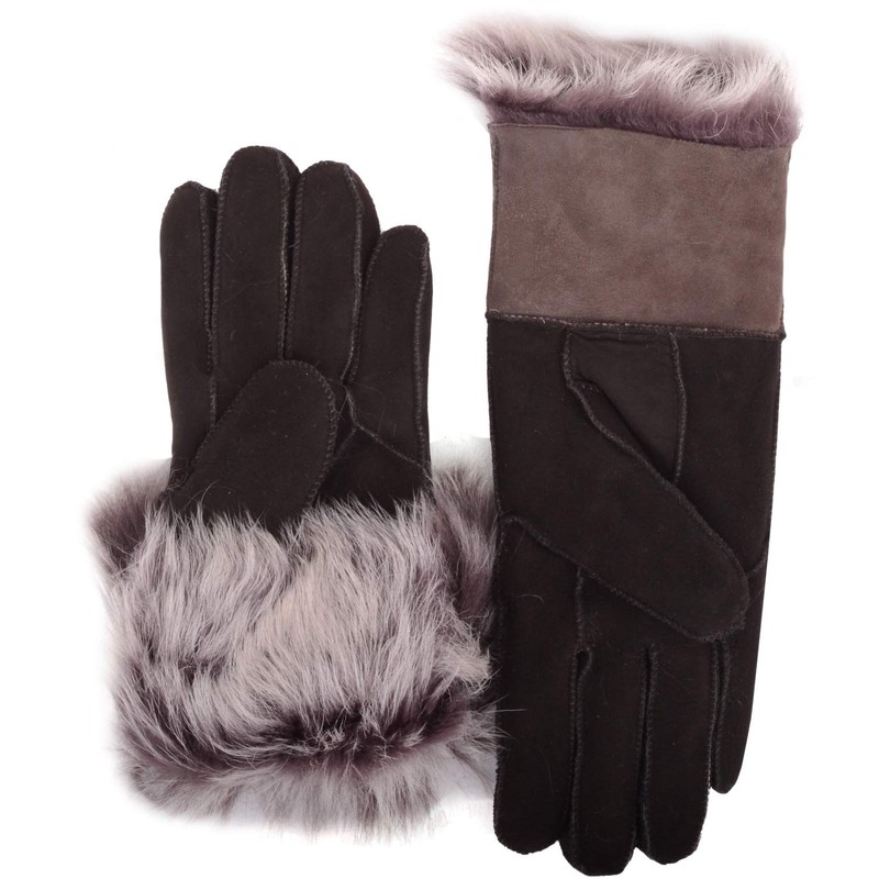 SNUGRUGS Womens Luxury Genuine Sheepskin Cosy Cold Winter Gloves with