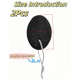 Luvilly 2Pack Black Natural Volcanic Pumice Stones for Feet,Pedicure Pumice Stone for Corn Removal,Exfoliator Tool, Foot Stone for Dry&Dead Skin