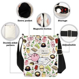 AKTAP SKZ Dwaekki and Bbokari Merch I'm Hungry You're Always Hungry Crossbody bag Kpop Gifts SKZ Member Crossbody Purse (CB, I'm Hungry CB-HT)