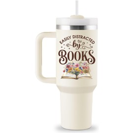 Book Lovers Gifts - Book Gifts for Book Lovers Women - Bookish Gifts for Readers - Book Club Gifts - Reading Gifts for Librarian - Book Themed Gifts - Book Tumbler - 40oz Travel Cup Insulated Tumbler