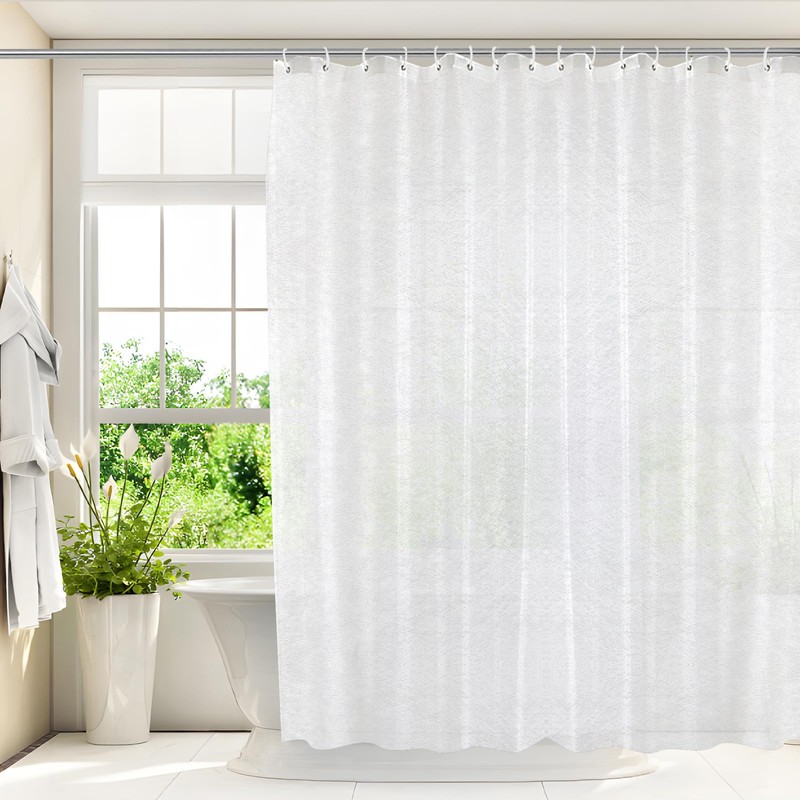 Aeici Anti-Mould Shower Curtain 180 x 180 cm Transparent EVA