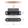 Ravinte 8 Pack Black Magnetic Door Catch, Matte Black Cabinet