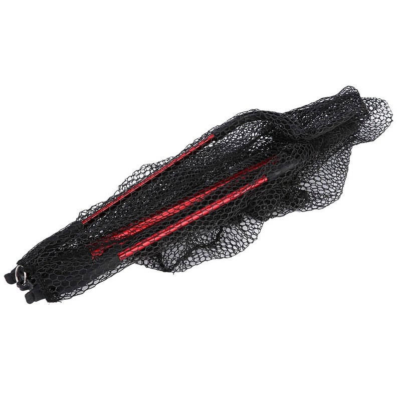 Portable Aluminum Alloy Foldng Fishing Landing Net Pole Plastic Handle