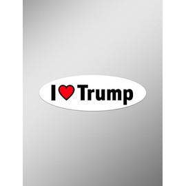 I Love Trump Vinyl Decals Stickers ( Two Pack ) | Cars Trucks Vans Windows Walls Laptop Cups | Printed | 2 - 5.5 Inch Decals | KCD1462