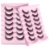 14 Pairs 6D False Eyelashes Fluffy Faux Mink D Curl