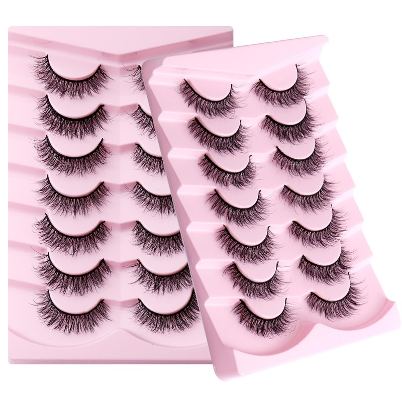 14 Pairs 6D False Eyelashes Fluffy Faux Mink D Curl
