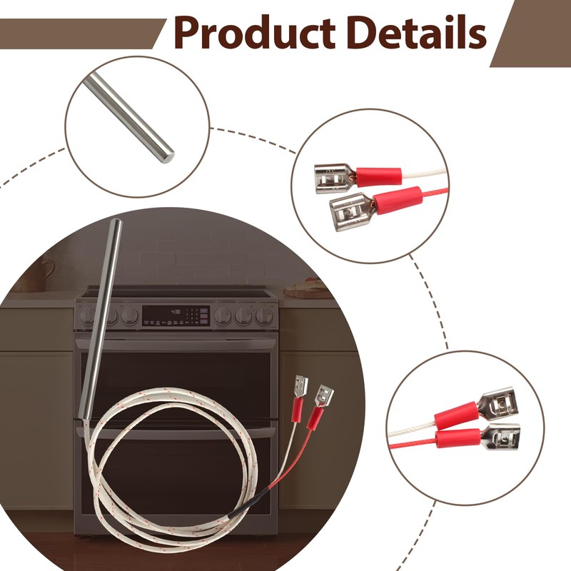 353589-1 Temperature Sensor Probe Compatible with Vulcan Hart Equipment Replaces