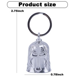CYZBTBl motorcycle for bells - motorcycle angel bell for men women,Bell Biker Accessory,Guard riding safety (cross black) (silver)