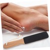Healvian 1pc Wooden Handle Foot File Dual-sided Callus Remover Pedicure