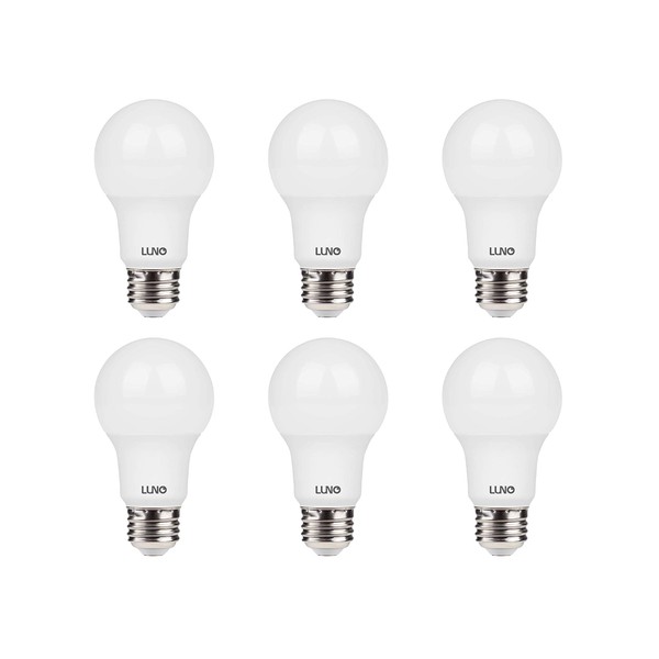 LUNO A19 Dimmable LED Bulb, 9.5W (60W Equivalent), 800 Lumens,