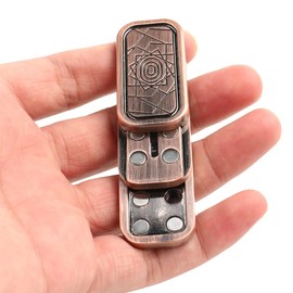 Magnetic Metal Fidget Toys - Metal Poker Push Card Fidget Slider Stress Relief Toy, Fidget Spinner Men’s EDC Toy Fidget Toy Haptic Coin, Office Desk Toys Gifts for Boyfriend and Father