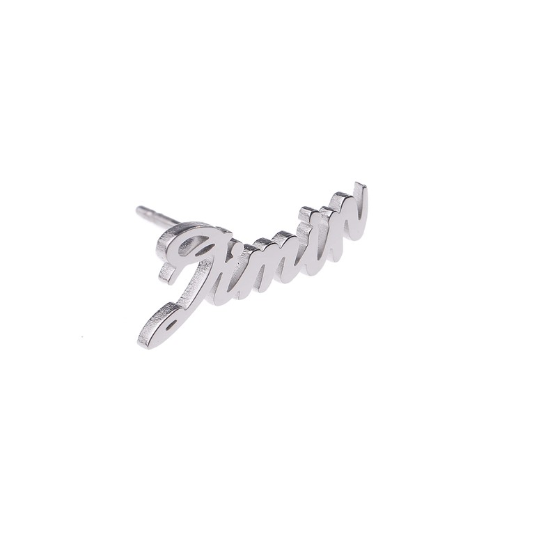 Jimin Roma Small Earrings Binaural 2 Pieces Name Design Accessories