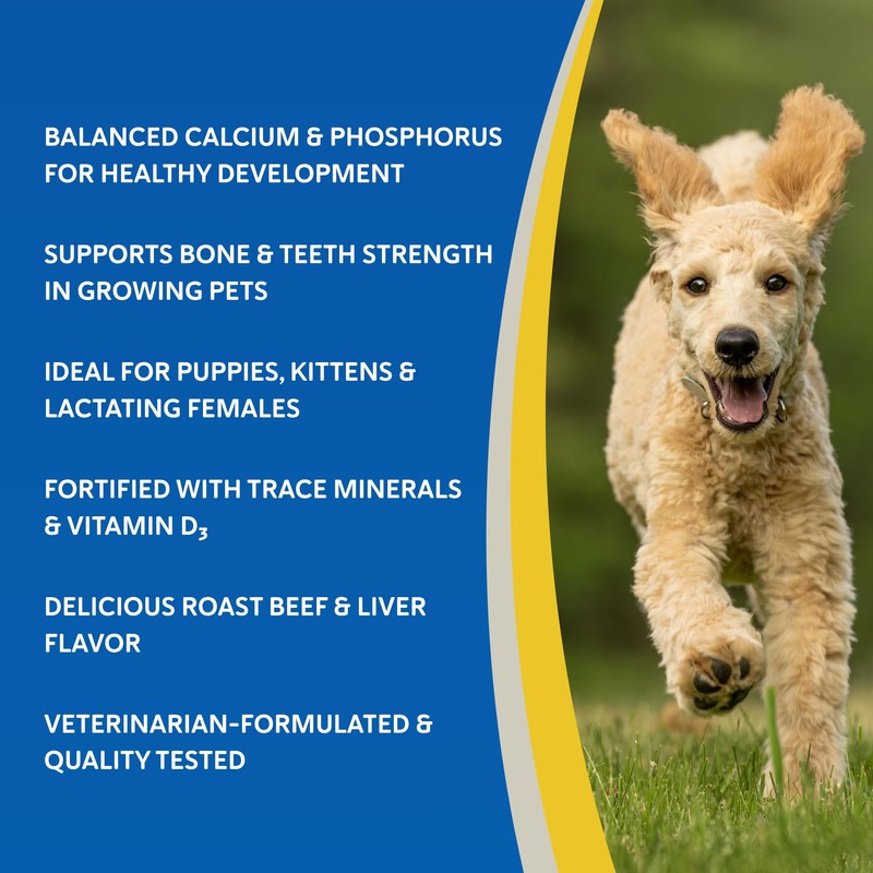 Doc Roy’s Healthy Bones Calcium Phosphorus Supplement Vitamin for Puppies,