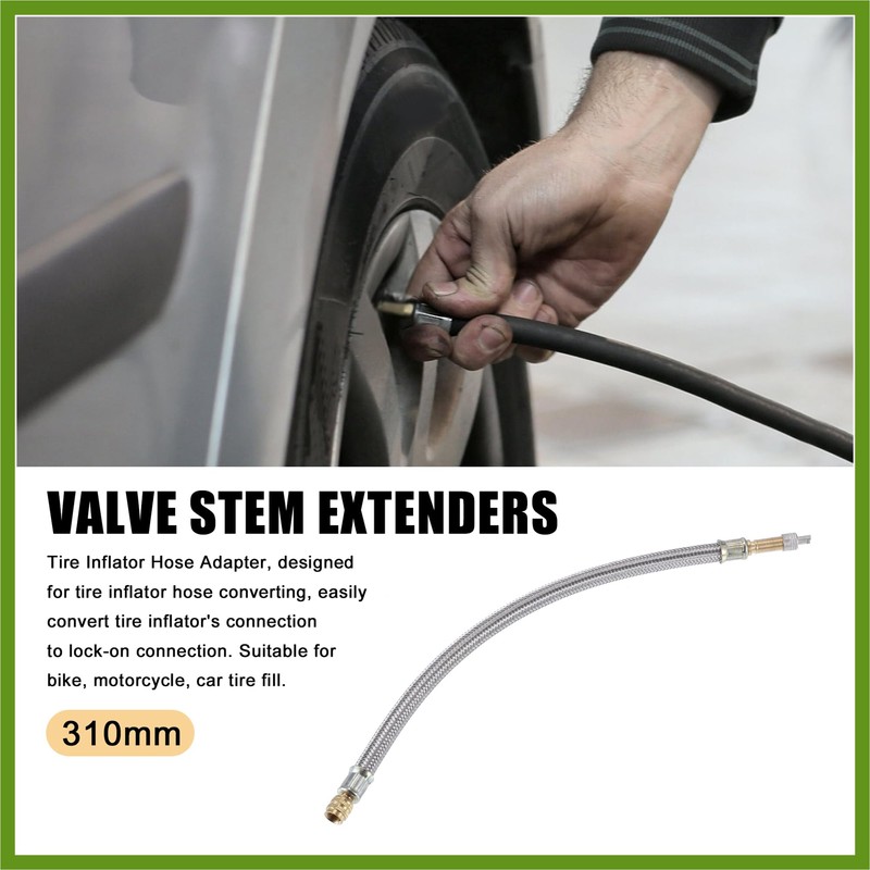 HOPESPANNER 2pcs 310mm 12.20'' Tire Valve Stem Extension Inflator Extender
