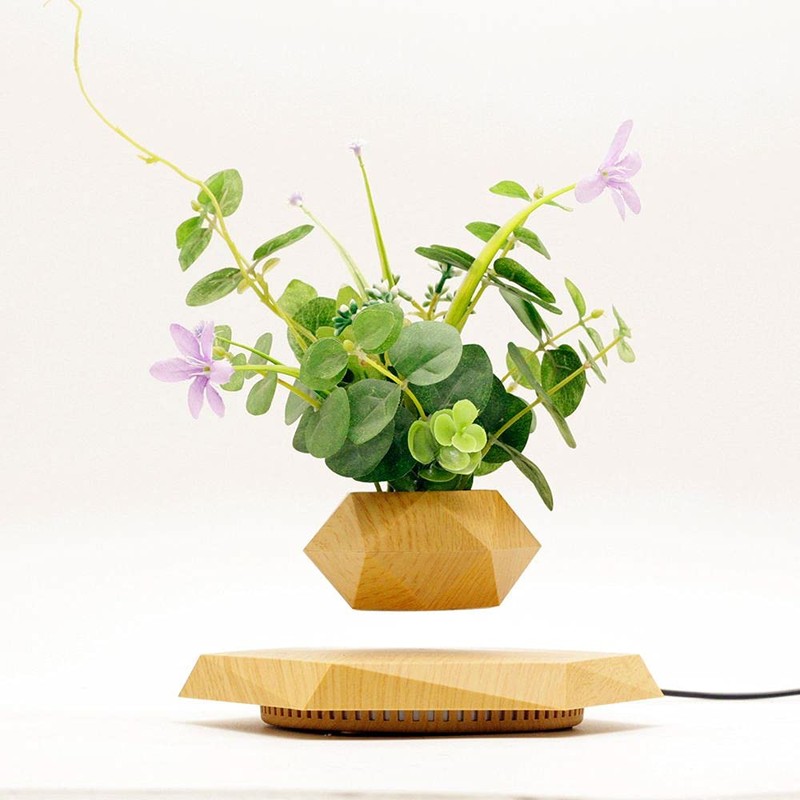 KIYOMING Levitating Plant Pot Hexagon Floating Air Bonsai Pot Suspension