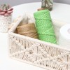AIMALL Hand-Woven Cotton Rope Storage Basket with Wooden Handles, Square