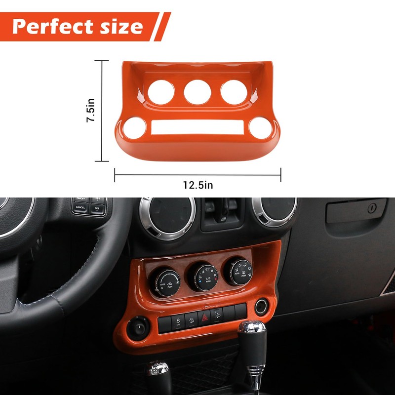 RT-TCZ Wrangler Accessories Air Conditioning Switch Panel Cover Trim Interior