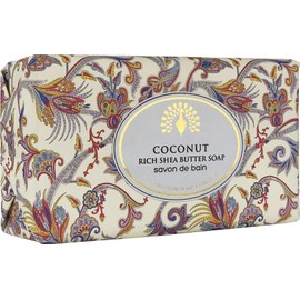 The English Soap Company, Vintage Wrapped Shea Butter Soap, Coconut, 200g