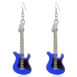 QUSIJIA Novelty Punk Music Renaissance Dangle Earrings Bass Electric Guitar Dangle Drop Earrings For Women (style-5)
